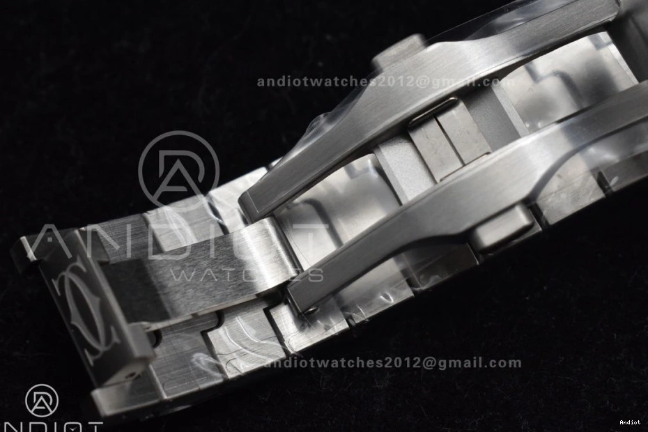 MIYOTA Black de Best SS 1:1 Santos Edition Dial on Cartier BVF SS Gray Bracelet 40mm Bezel 9015 0401